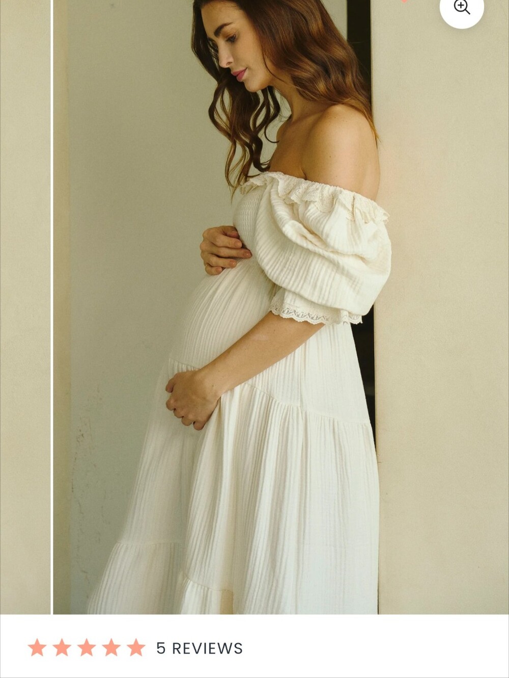 Nothing Fits But BORAM dress Women’s Cream Puff-Sleeve Maxi Dress with Lace Trim